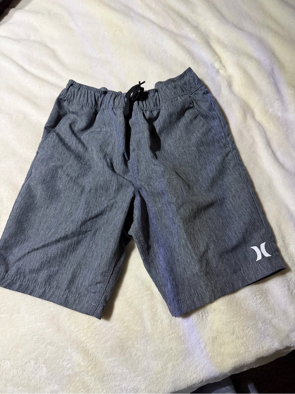 Hurley Charcoal Gray Drawstring Board Shorts